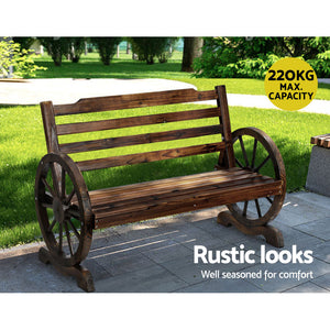 Gardeon Wooden Garden Bench Seat Outdoor Furniture Wagon Chair Patio Lounge-4