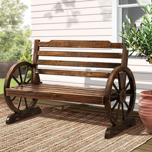 Gardeon Wooden Garden Bench Seat Outdoor Furniture Wagon Chair Patio Lounge-7