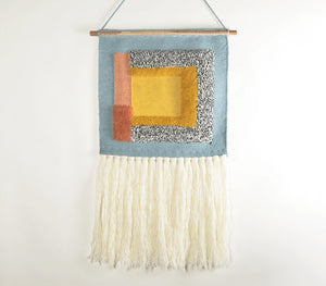 Handwoven Abstract Tasseled Wall Hanging-0