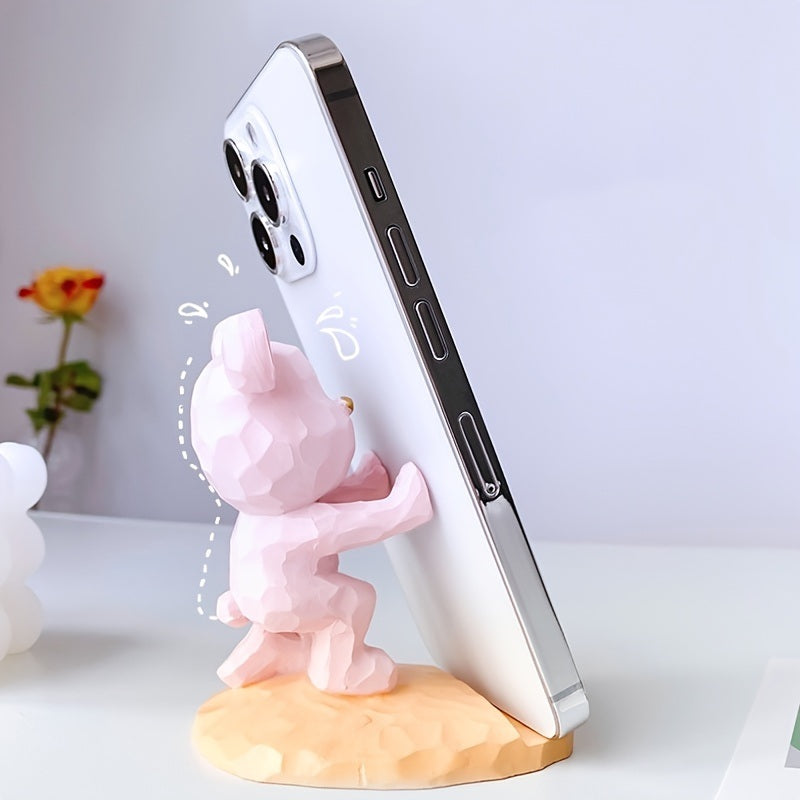1pc Cite Bear Phone Holder; Creative Lovely Desktop Phone Stand Holder; Home Decor