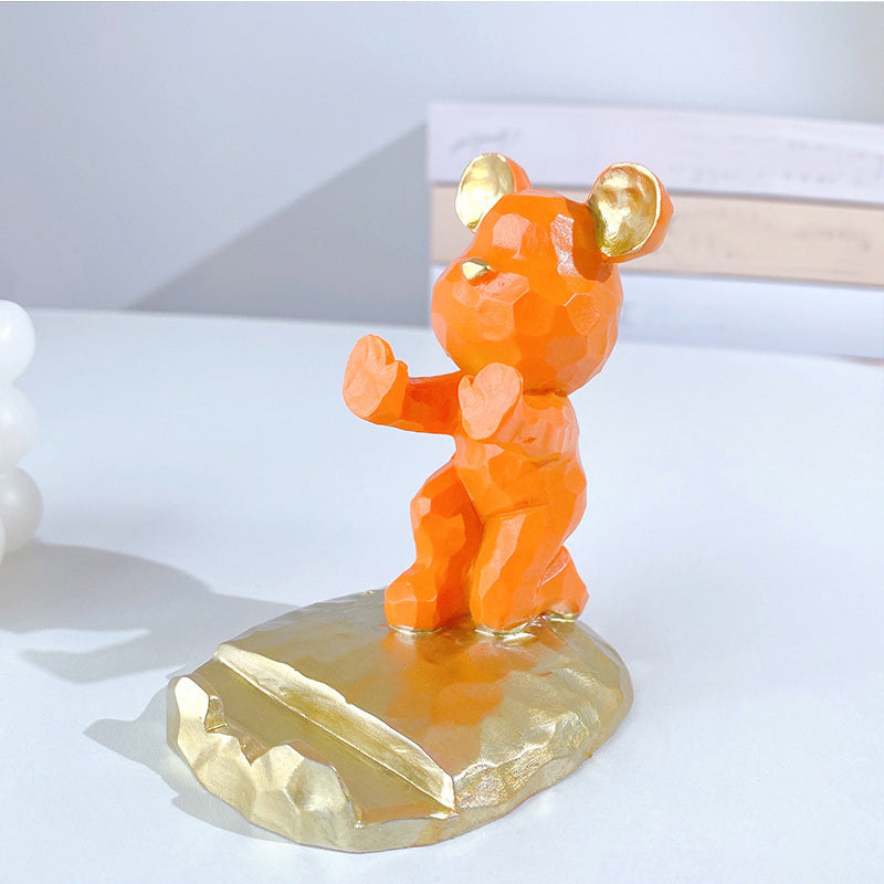1pc Cite Bear Phone Holder; Creative Lovely Desktop Phone Stand Holder; Home Decor