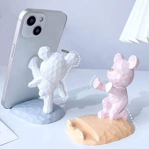 1pc Cite Bear Phone Holder; Creative Lovely Desktop Phone Stand Holder; Home Decor