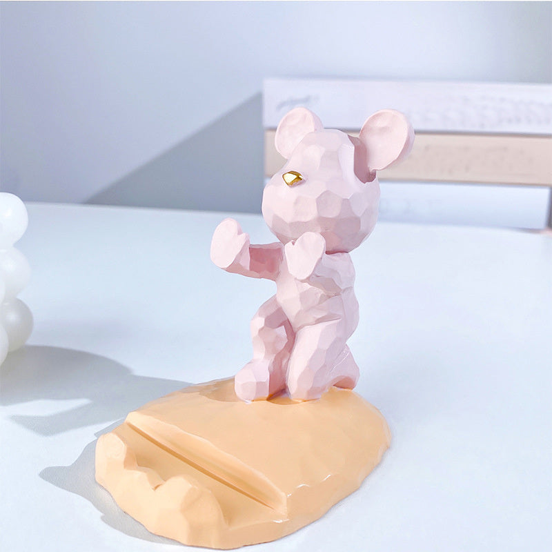 1pc Cite Bear Phone Holder; Creative Lovely Desktop Phone Stand Holder; Home Decor