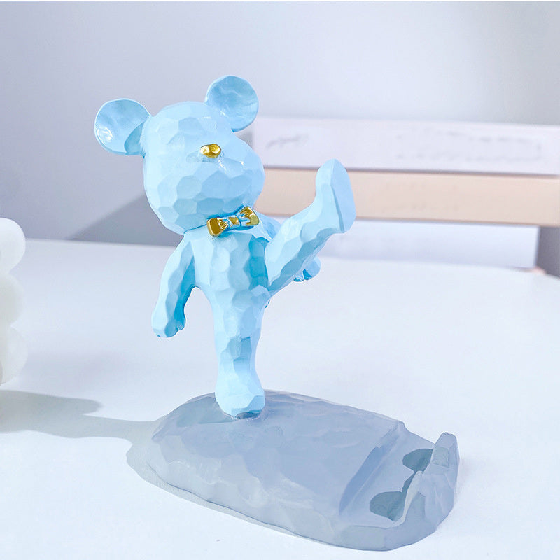 1pc Cite Bear Phone Holder; Creative Lovely Desktop Phone Stand Holder; Home Decor