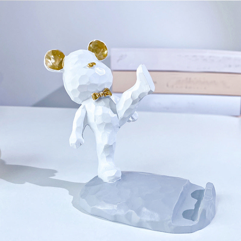 1pc Cite Bear Phone Holder; Creative Lovely Desktop Phone Stand Holder; Home Decor